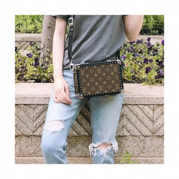 Louis Vuitton Messenger Box Shoulder Bag,23cm - 루이비통 메신저 박스 숄더백 M44157,LOUB0586,23cm,브라운