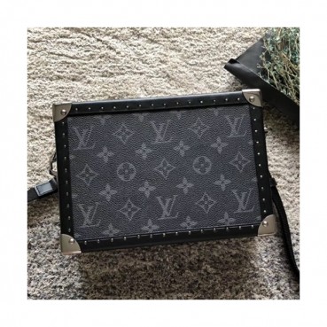 Louis Vuitton Messenger Box Shoulder Bag,23cm - 루이비통 메신저 박스 숄더백 M44157,LOUB0585,23cm,블랙