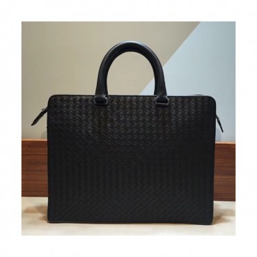 Bottega Veneta Leather Black Mens Business ,38cm - 보테가 베네타 레더 블랙 남성용 서류가방,BVB0078,38cm