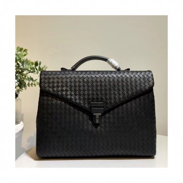 Bottega Veneta Leather Black Mens Business ,39cm - 보테가 베네타 레더 블랙 남성용 서류가방 BVB0075 ,39cm