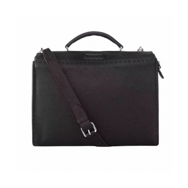 팬디] 피카부 핏 셀러리아 블랙 7VA406NDUF0QA1 남성용 비지니스백 fd0001b - Fendi Peekaboo Leather Cellaria Black Mens Business