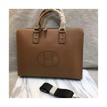 [커스텀급]에르메스 비지니스 브라운 가죽 남성용 서류가방 he0001b - Hermes Business Brown Mens