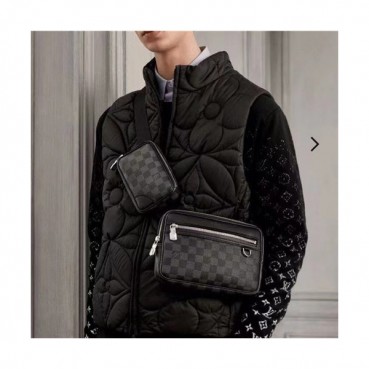 [루이비통]Louis Vuitton 2021 Men's Leather Messanger Bag/Cross Bag,23cm,N50018,LOUB2383 - 루이비통 2021 남성용 레더 메신저백/크로스백,23cm,블랙