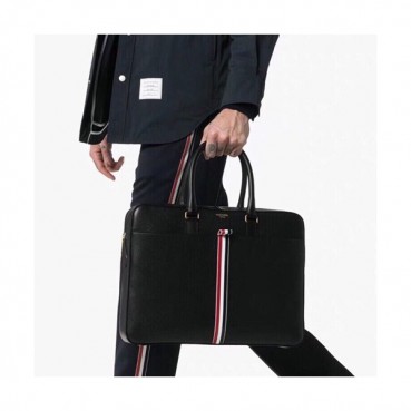 Thom Browne 2020 Leather Mens Business ,38cm - 톰브라운 2020 남성용 레더 서류가방 THOB0088,38cm,블랙