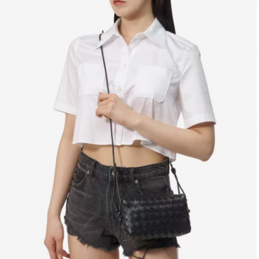 보테가 베네타 여성 블랙 카메라 백 - Bottega Veneta Womens Black Camera Bag 