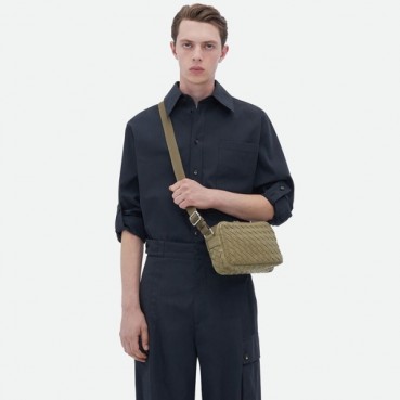 보테가베네타 남성 베이지 카메라백 - Bottega Veneta Mens Beige Camera Bag 