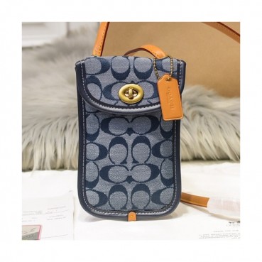 Coach 2020 Phone Bag / Shoulder Bag,14.5cm - 코치 2020 여성용 폰백 / 숄더백 COAB0244,14.5cm,블루