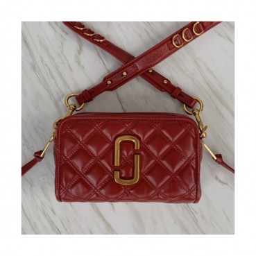 Mark Jacobs 2019 Leather Women Camera Shoulder Bag,21cm - 마크제이콥스 2019 레더 여성용 카메라 숄더백,MJB0148,21cm,와인