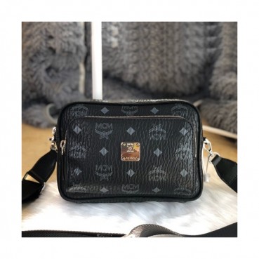 MCM 2019 Visetos Camera Shoulder Cross Bag,22cm - 엠씨엠 2019 여성용 비세토스 카메라 숄더 크로스백 MCMB0416, 22cm,블랙