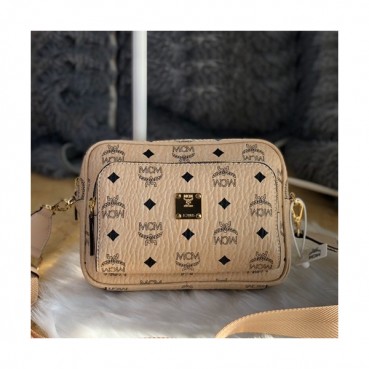 MCM 2019 Visetos Camera Shoulder Cross Bag,22cm - 엠씨엠 2019 여성용 비세토스 카메라 숄더 크로스백 MCMB0414, 22cm,베이지