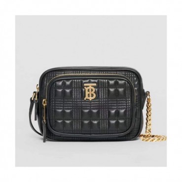 Burberry 2019 Leather TB Camera Shoulder Bag, 19.5cm - 버버리 2019 여성용 레더 TB 카메라 숄더백 ,BURB0417,19.5cm,블랙