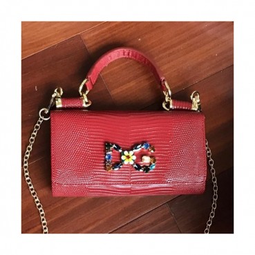 Dolce&Gabbana 2019 Leather Phone Bag / Tote Shoulder Cross Bag ,19CM - 돌체 앤 가바나 2019 레더 여성용 폰백 / 토트 숄더 크로스백 DGB0042,19cm,레드