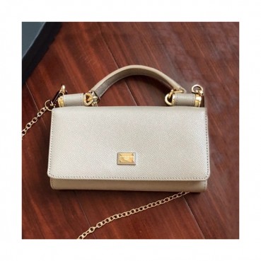 Dolce&Gabbana 2019 Leather Phone Bag / Tote Shoulder Cross Bag ,19CM - 돌체 앤 가바나 2019 레더 여성용 폰백 / 토트 숄더 크로스백 DGB0040,19cm,베이지