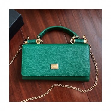 Dolce&Gabbana 2019 Leather Phone Bag / Tote Shoulder Cross Bag ,19CM - 돌체 앤 가바나 2019 레더 여성용 폰백 / 토트 숄더 크로스백 DGB0038,19cm,그린