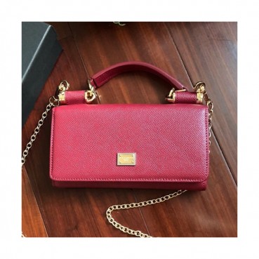 Dolce&Gabbana 2019 Leather Phone Bag / Tote Shoulder Cross Bag ,19CM - 돌체 앤 가바나 2019 레더 여성용 폰백 / 토트 숄더 크로스백 DGB0037,19cm,레드