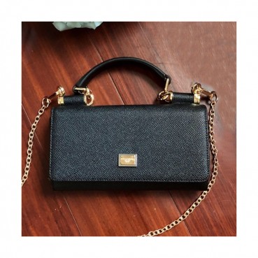 Dolce&Gabbana 2019 Leather Phone Bag / Tote Shoulder Cross Bag ,19CM - 돌체 앤 가바나 2019 레더 여성용 폰백 / 토트 숄더 크로스백 DGB0036,19cm,블랙