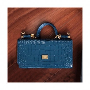 Dolce&Gabbana 2019 Leather Phone Bag / Tote Shoulder Cross Bag ,19CM - 돌체 앤 가바나 2019 레더 여성용 폰백 / 토트 숄더 크로스백 DGB0034,19cm,블루