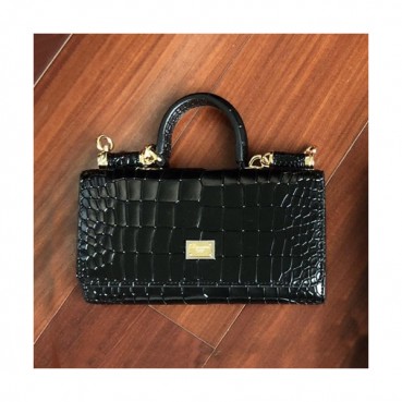 Dolce&Gabbana 2019 Leather Phone Bag / Tote Shoulder Cross Bag ,19CM - 돌체 앤 가바나 2019 레더 여성용 폰백 / 토트 숄더 크로스백 DGB0035,19cm,블랙