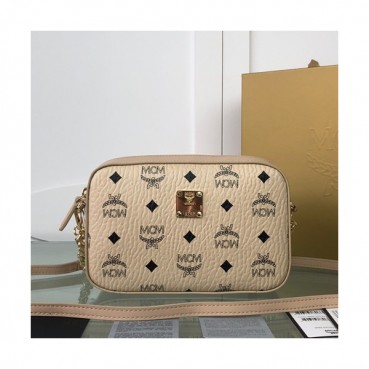 MCM 2019 Visetos Camera Shoulder Cross Bag,24cm - 엠씨엠 2019 여성용 비세토스 카메라 숄더 크로스백 MCMB0311, 24cm,베이지