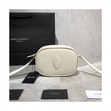 Saint Laurent 2019 Women LE 61Camera  Shoulder Cross Bag,19CM - 입생로랑 2019 여성용 LE 61카메라 숄더 크로스백 582673, SLB0440, 19CM,화이트