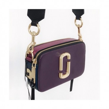 Mark Jacobs 2019 Leather Women Camera Shoulder Bag,18cm - 마크제이콥스 2019 레더 여성용 카메라 숄더백,MJB0127,18cm,퍼플