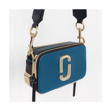 Mark Jacobs 2019 Leather Women Camera Shoulder Bag,18cm - 마크제이콥스 2019 레더 여성용 카메라 숄더백,MJB0124,18cm,블루