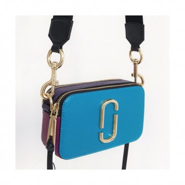 Mark Jacobs 2019 Leather Women Camera Shoulder Bag,18cm - 마크제이콥스 2019 레더 여성용 카메라 숄더백,MJB0123,18cm,블루