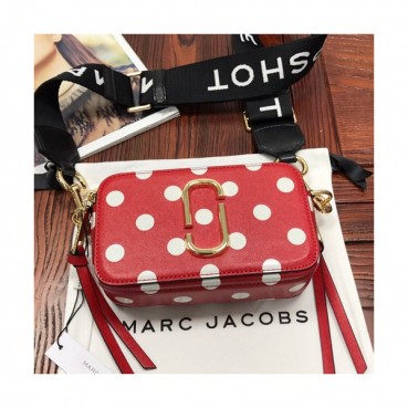 Mark Jacobs 2019 Leather Women Camera Shoulder Bag,18cm - 마크제이콥스 2019 레더 여성용 카메라 숄더백,MJB0117,18cm,레드
