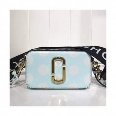 Mark Jacobs 2019 Leather Women Camera Shoulder Bag,19cm - 마크제이콥스 2019 레더 여성용 카메라 숄더백,MJB0116,19cm,스카이블루