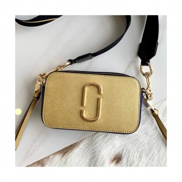 Mark Jacobs 2019 Leather Women Camera Shoulder Bag,19cm - 마크제이콥스 2019 레더 여성용 카메라 숄더백,MJB0114,19cm,옐로우골드