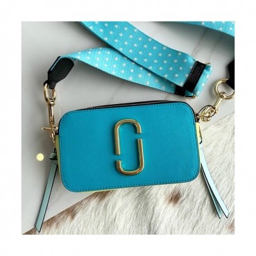 Mark Jacobs 2019 Leather Women Camera Shoulder Bag,19cm - 마크제이콥스 2019 레더 여성용 카메라 숄더백,MJB0112,19cm,스카이블루