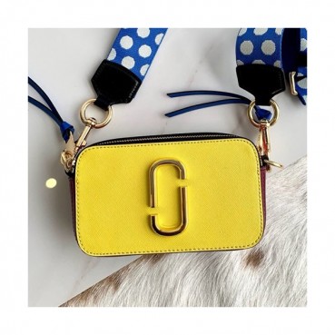 Mark Jacobs 2019 Leather Women Camera Shoulder Bag,19cm - 마크제이콥스 2019 레더 여성용 카메라 숄더백,MJB0110,19cm,옐로우