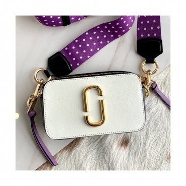 Mark Jacobs 2019 Leather Women Camera Shoulder Bag,19cm - 마크제이콥스 2019 레더 여성용 카메라 숄더백,MJB0108,19cm,화이트