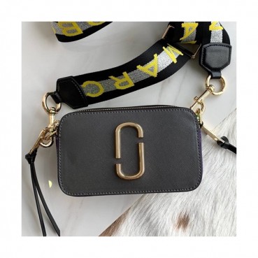 Mark Jacobs 2019 Leather Women Camera Shoulder Bag,19cm - 마크제이콥스 2019 레더 여성용 카메라 숄더백,MJB0107,19cm,다크그레이