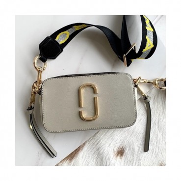 Mark Jacobs 2019 Leather Women Camera Shoulder Bag,19cm - 마크제이콥스 2019 레더 여성용 카메라 숄더백,MJB0106,19cm,연그레이