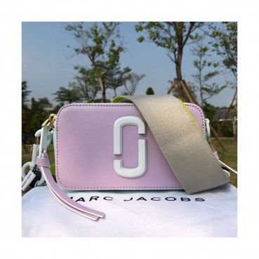 Mark Jacobs 2019 Leather Women Camera Shoulder Bag,19cm - 마크제이콥스 2019 레더 여성용 카메라 숄더백,MJB0101,19cm,연퍼플