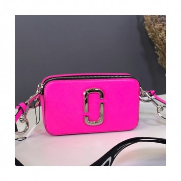 Mark Jacobs 2019 Leather Women Camera Shoulder Bag,18cm - 마크제이콥스 2019 레더 여성용 카메라 숄더백,MJB0096,18cm,핫핑크