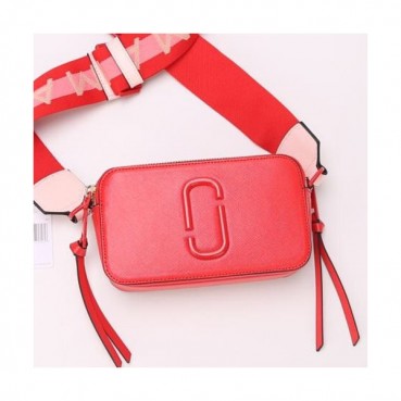 Mark Jacobs 2019 Leather Women Camera Shoulder Bag,18cm - 마크제이콥스 2019 레더 여성용 카메라 숄더백,MJB0093 ,18cm,라이트레드