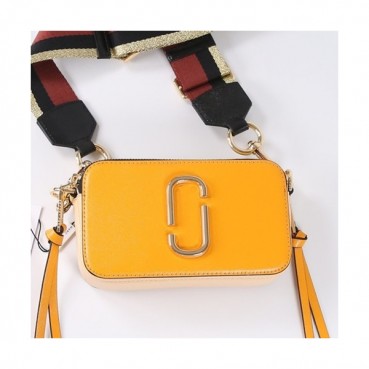 Mark Jacobs 2019 Leather Women Camera Shoulder Bag,18cm - 마크제이콥스 2019 레더 여성용 카메라 숄더백,MJB0089,18cm,옐로우