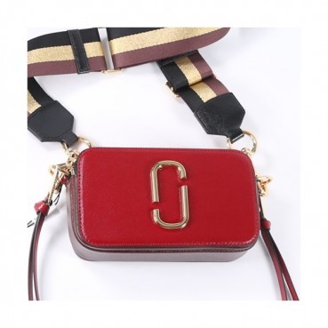 Mark Jacobs 2019 Leather Women Camera Shoulder Bag,18cm - 마크제이콥스 2019 레더 여성용 카메라 숄더백,MJB0087 ,18cm,레드