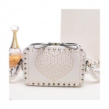 Valentino 2019 Leather Camera Small Shoudler Bag,18.5CM - 발렌티노 2019 여성용 레더 카메라 스몰 숄더백 ,VTB0312,18.5CM,화이트