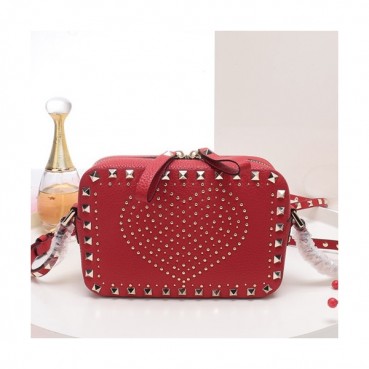 [러블리 데일리백❤]Valentino 2019 Leather Camera Small Shoudler Bag,18.5CM - 발렌티노 2019 여성용 레더 카메라 스몰 숄더백 ,VTB0192,18.5CM,레드