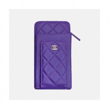 Chanel 2020 Ladies Wallet / Coin Purse / Card Purse / Phone Case - 샤넬 2020 여성용 레더 장지갑  / 동전지갑 / 카드지갑 / 휴대폰 케이스,CHAW0077,18cm.퍼플(금장)