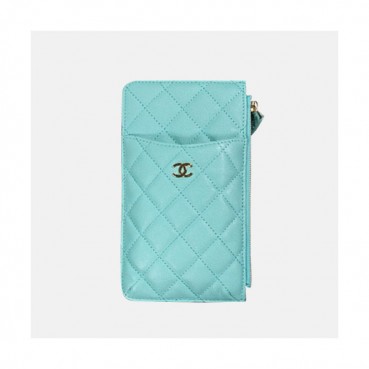 Chanel 2019 Ladies Wallet / Coin Purse / Card Purse / Phone Case - 샤넬 2019 여성용 레더 장지갑  / 동전지갑 / 카드지갑 / 휴대폰 케이스,CHAW0006,19.5cm.스카이블루(금장)