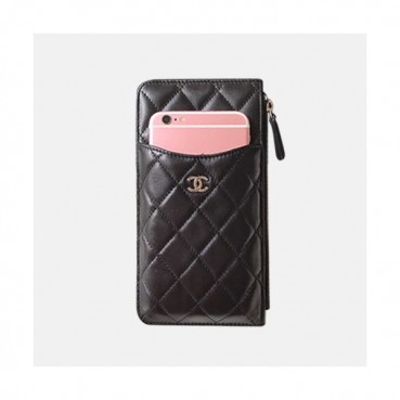 Chanel 2019 Ladies Wallet / Coin Purse / Card Purse / Phone Case - 샤넬 2019 여성용 레더 장지갑  / 동전지갑 / 카드지갑 / 휴대폰 케이스,CHAW0002,19.5cm.블랙(은장)