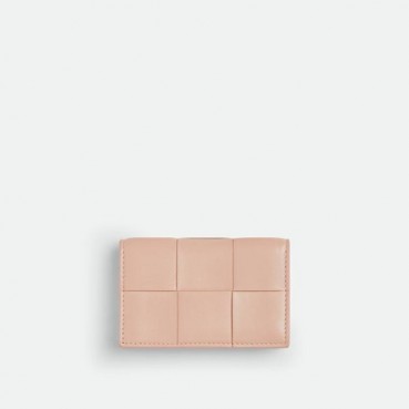 보테가베네타 남/녀 핑크 카드 지갑 - Bottega Veneta Unisex Pink Card Case 