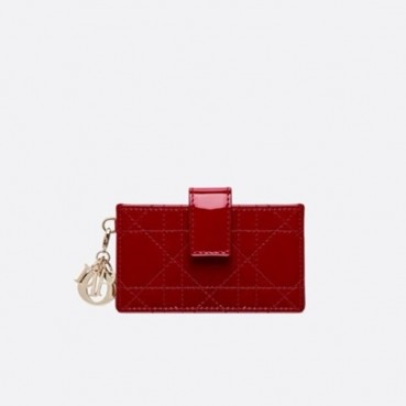 디올 여성 레드 카드 지갑 - Dior Womens Red Jasmine Wallet 