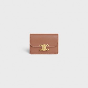 셀린느 여성 카멜 카드 지갑 - Celine Womens Camel Card Wallets 
