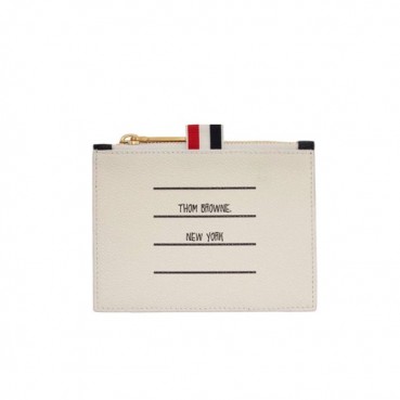 톰브라운 남성 지피 카드 지갑 - Thom Browne Mens White Card Wallets 