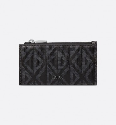디올 남성 블랙 지피 카드 지갑 - Dior Mens Black Card Wallets 